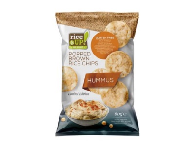 Barnarizs chips, 60 g, RICE UP, humusz