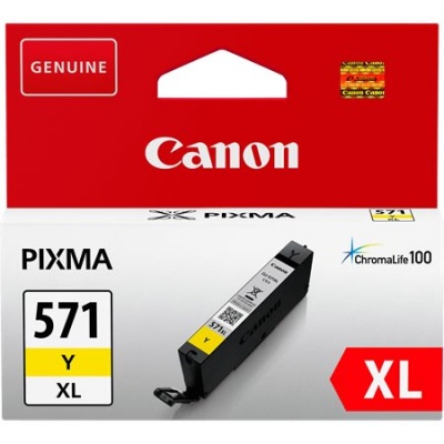 CLI-571YXL Tintapatron Pixma MG5750, 6850,7750 nyomtatókhoz, CANON, sárga, 11 ml