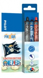 Rollertoll, 0,35 mm, nyomógombos, PILOT "Frixion Ball Plus One Piece", 3 különböző szín